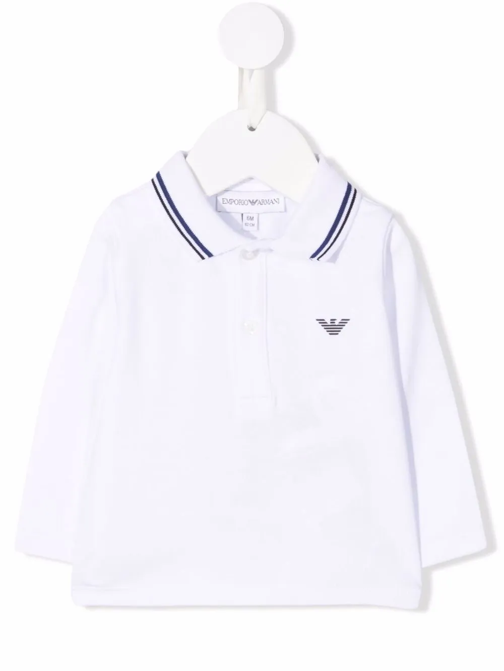 

Рубашка поло с логотипом Emporio Armani Kids, белый