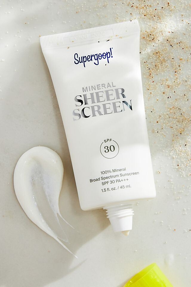 

Солнцезащитный крем Supergoop! SPF 30 Sheerscreen минеральный, белый