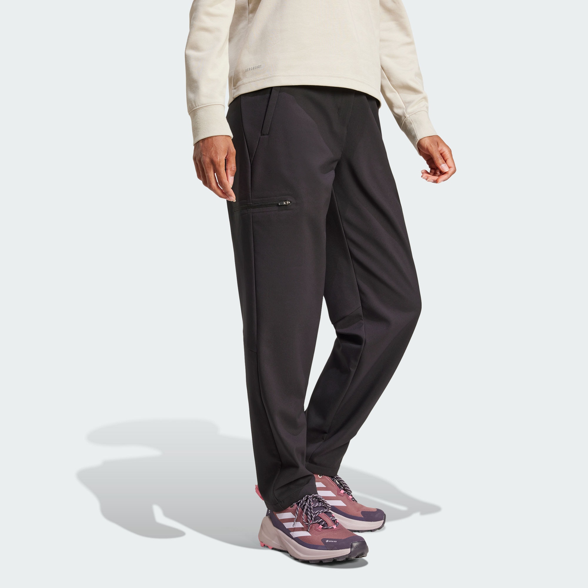 Adidas Xploric Brushed Softshell повседневные брюки женские Black — фото 4