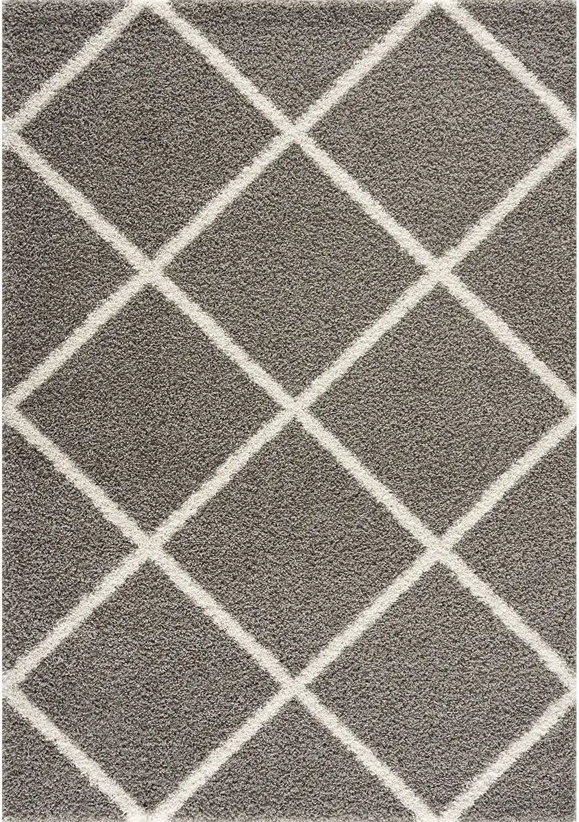 

Ковер Sanat с высоким ворсом "Мадрид", прямоугольный, гостиная, длинный ворс, ворсистый ковер 160х230 см, светло-серый