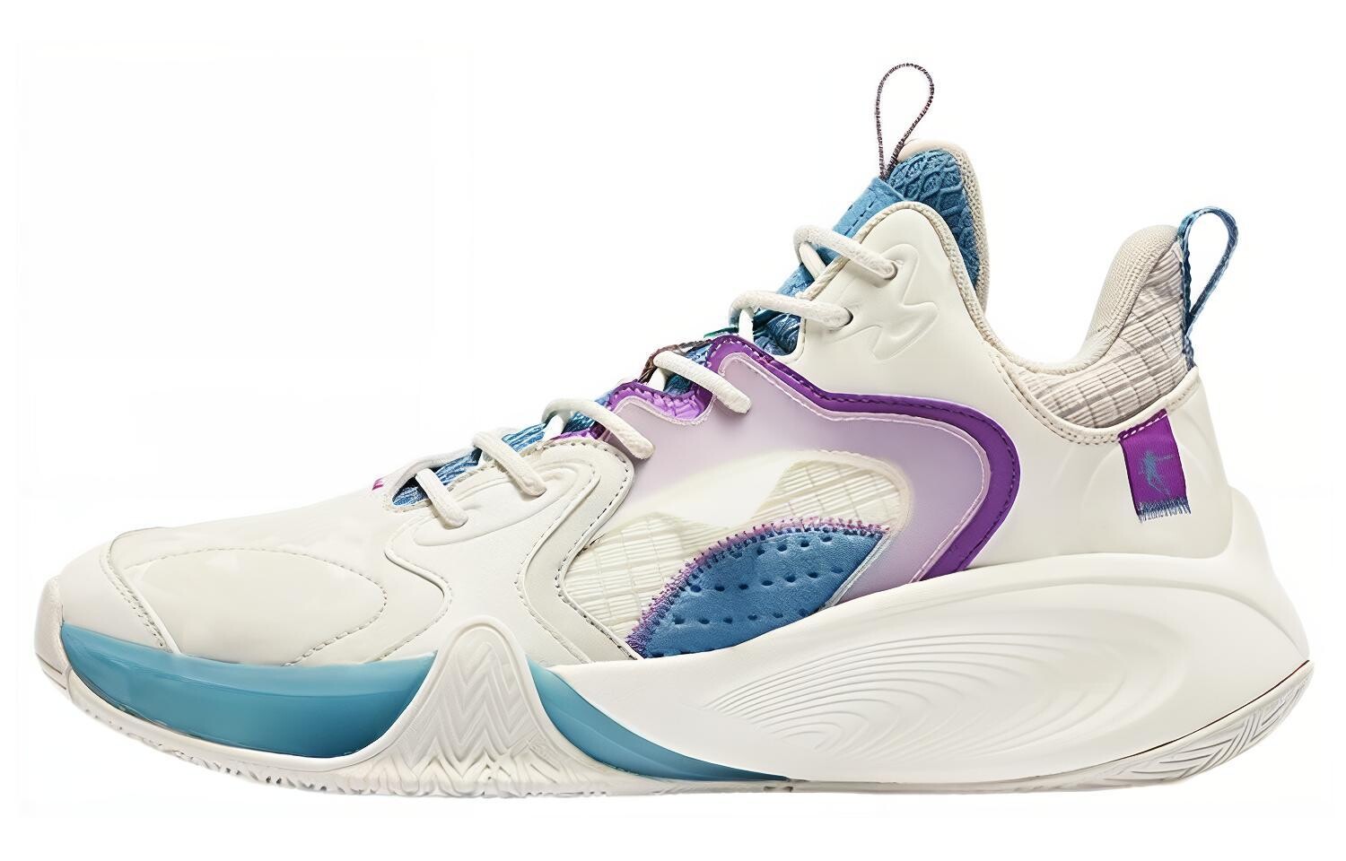 

Баскетбольные кроссовки Basketball Shoes Men Mid-Top Purple/Blue Qiaodan