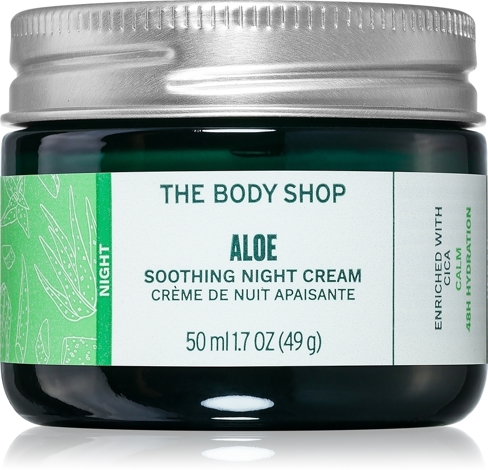 

Успокаивающий ночной крем с алоэ для чувствительной кожи The Body Shop, 50 мл