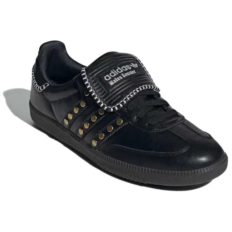 Мужские кроссовки для скейтбординга adidas originals Samba Series, Black gold and white — фото 3
