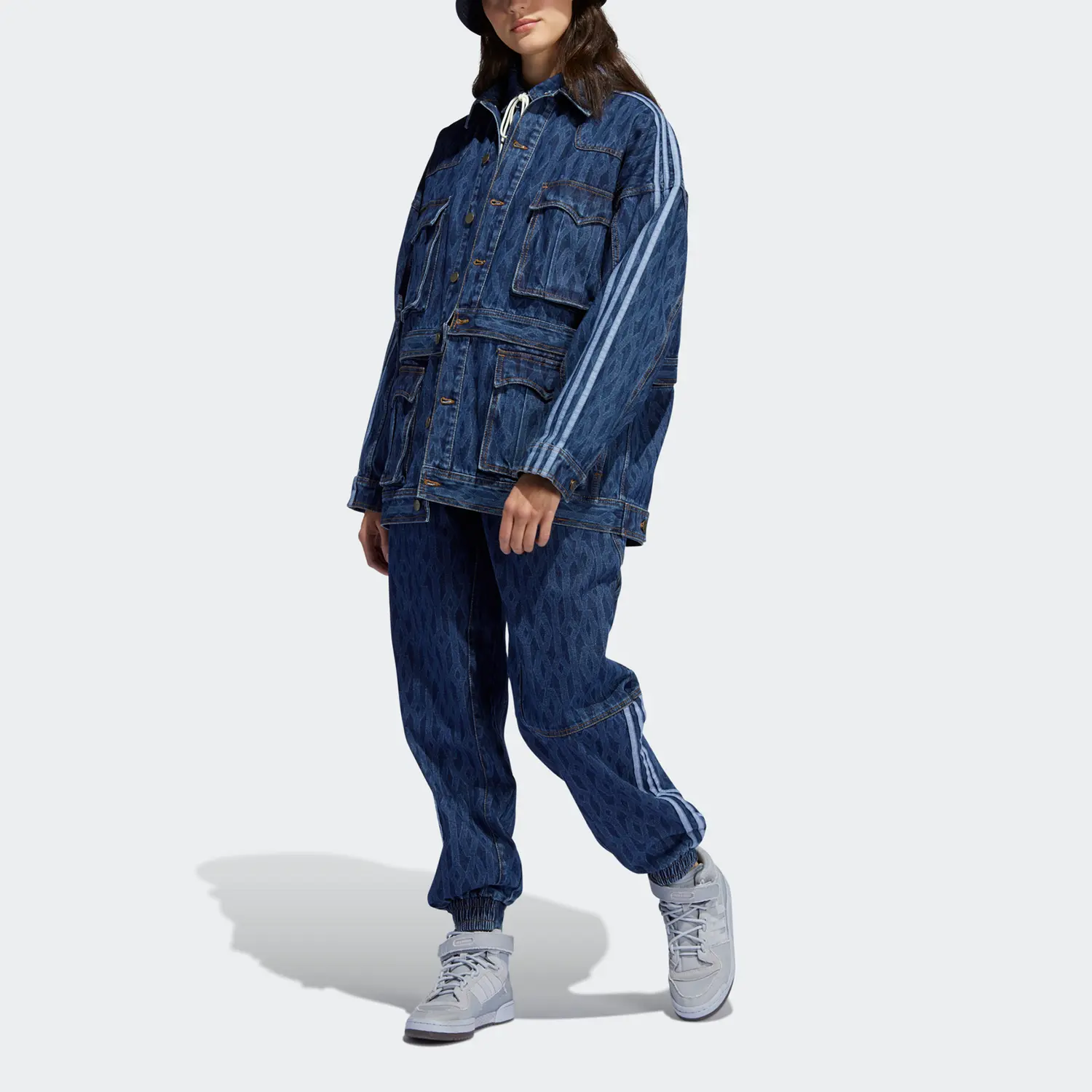 Джинсовая куртка унисекс Adidas Originals, цвет Blue — фото 4