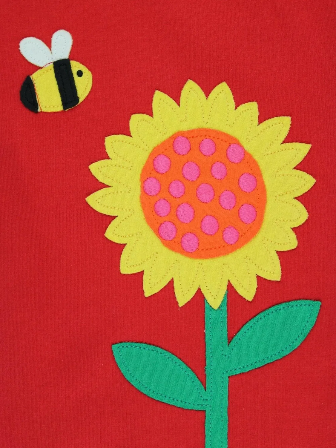 Футболка 'Bio-Baumwoll Kinder Футболка kurzarm mit Sonnenblumen-Meer-Applikation' Toby Tiger, Red — фото 2