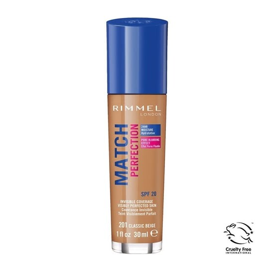 

Тональный крем для лица 201 Classic Beige Spf 20, 30 мл Rimmel, Match Perfection