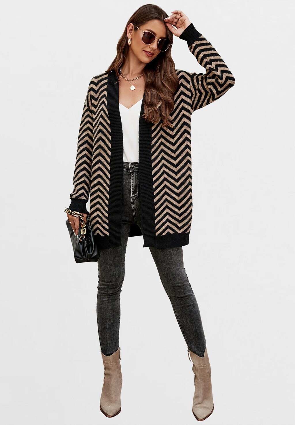 

Кардиган COZY SOFT GEOMETRIC INTARSIA FS Collection, цвет beige