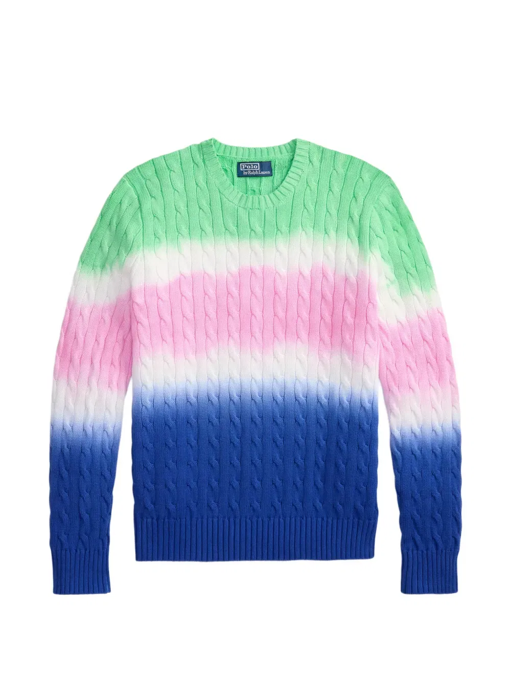 Свитер крупной вязки, окрашенный красителем Polo Ralph Lauren, синий