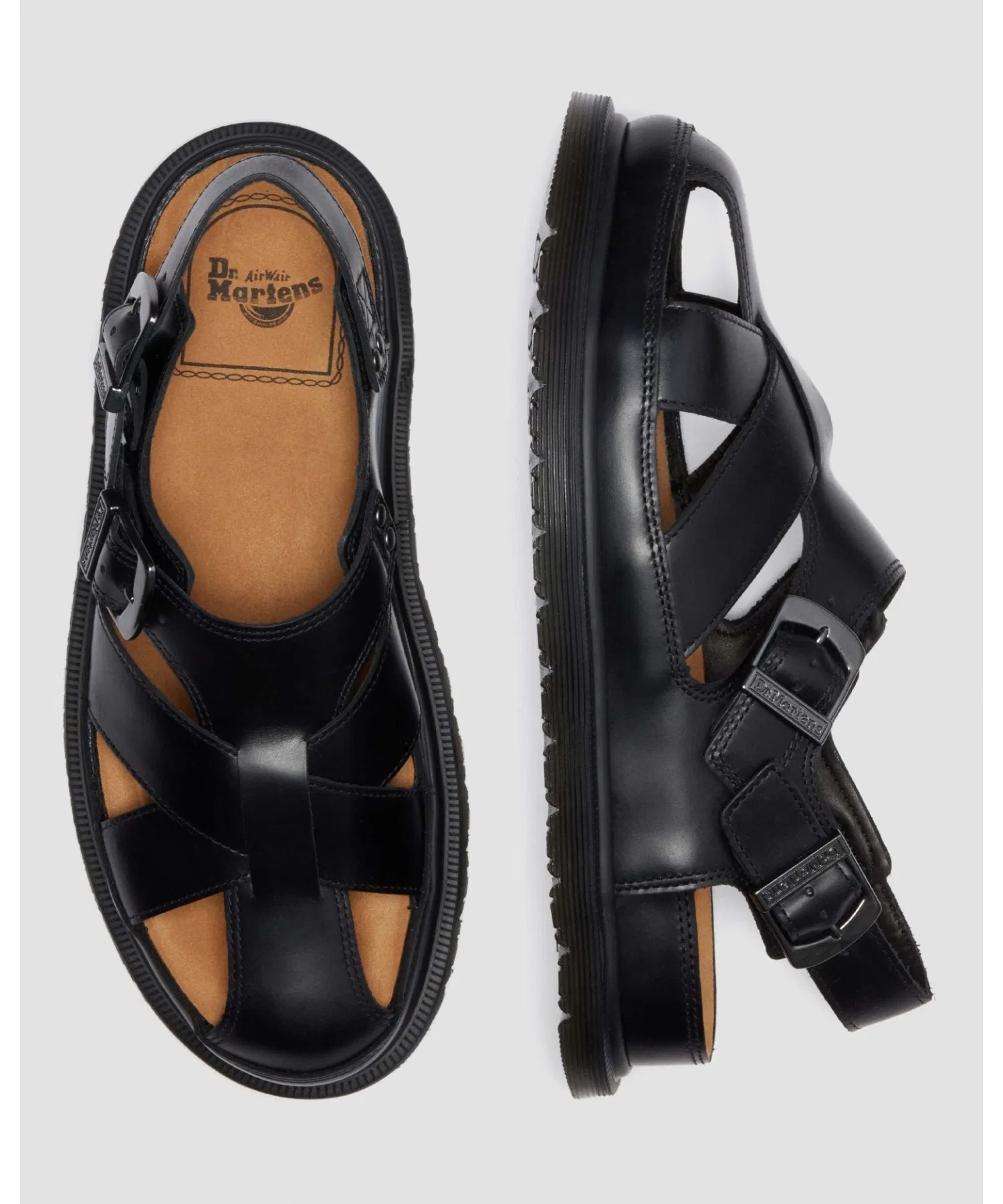 Мужские сандалии Dr. Martens ARCHIVE из натуральной кожи чёрные — фото 2