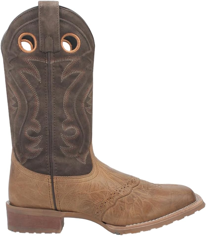 

Мужские повседневные сапоги Laredo Jennings с квадратным носком с вышивкой, на средней голени - коричневые