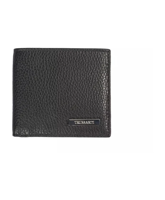 

Кошелек из тисненой кожи Trussardi, черный