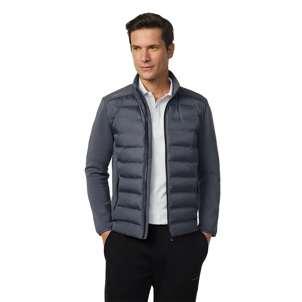 

Толстовка Hackett Light Wt Hybrid full zip, серый