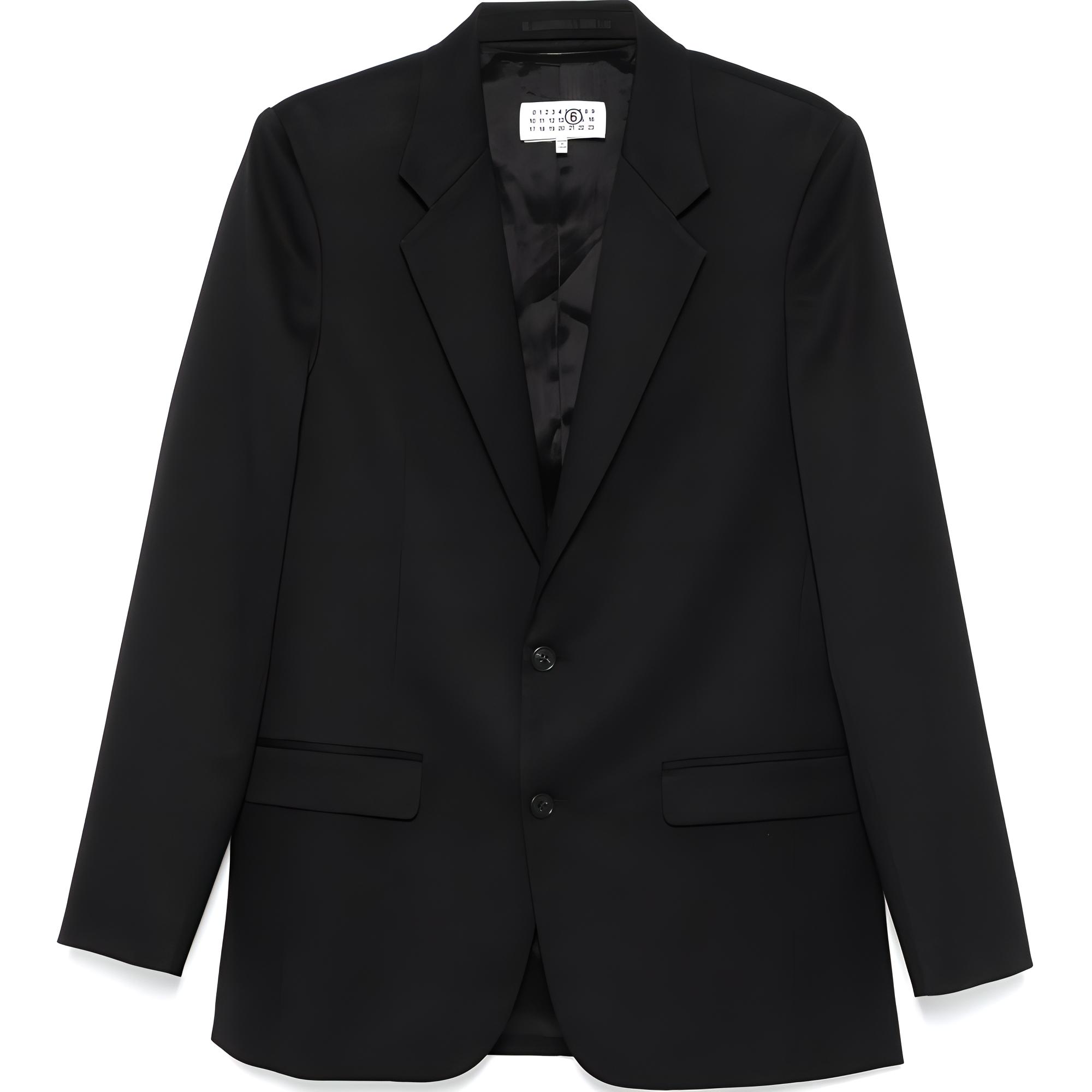 

MM6 Maison Margiela Однобортный блейзер, Black