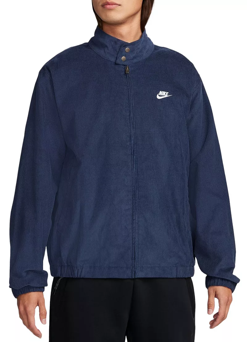 

Мужская вельветовая куртка Nike Sportswear Club Harrington, цвет Midnight Navy