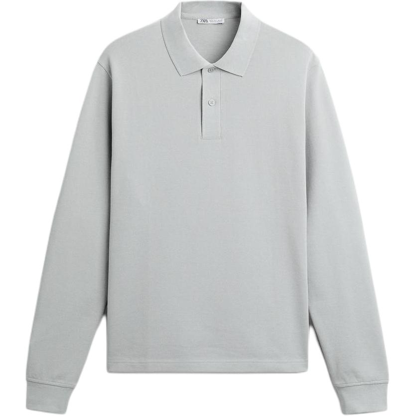 

Футболка поло мужская небесно-голубая ZARA
