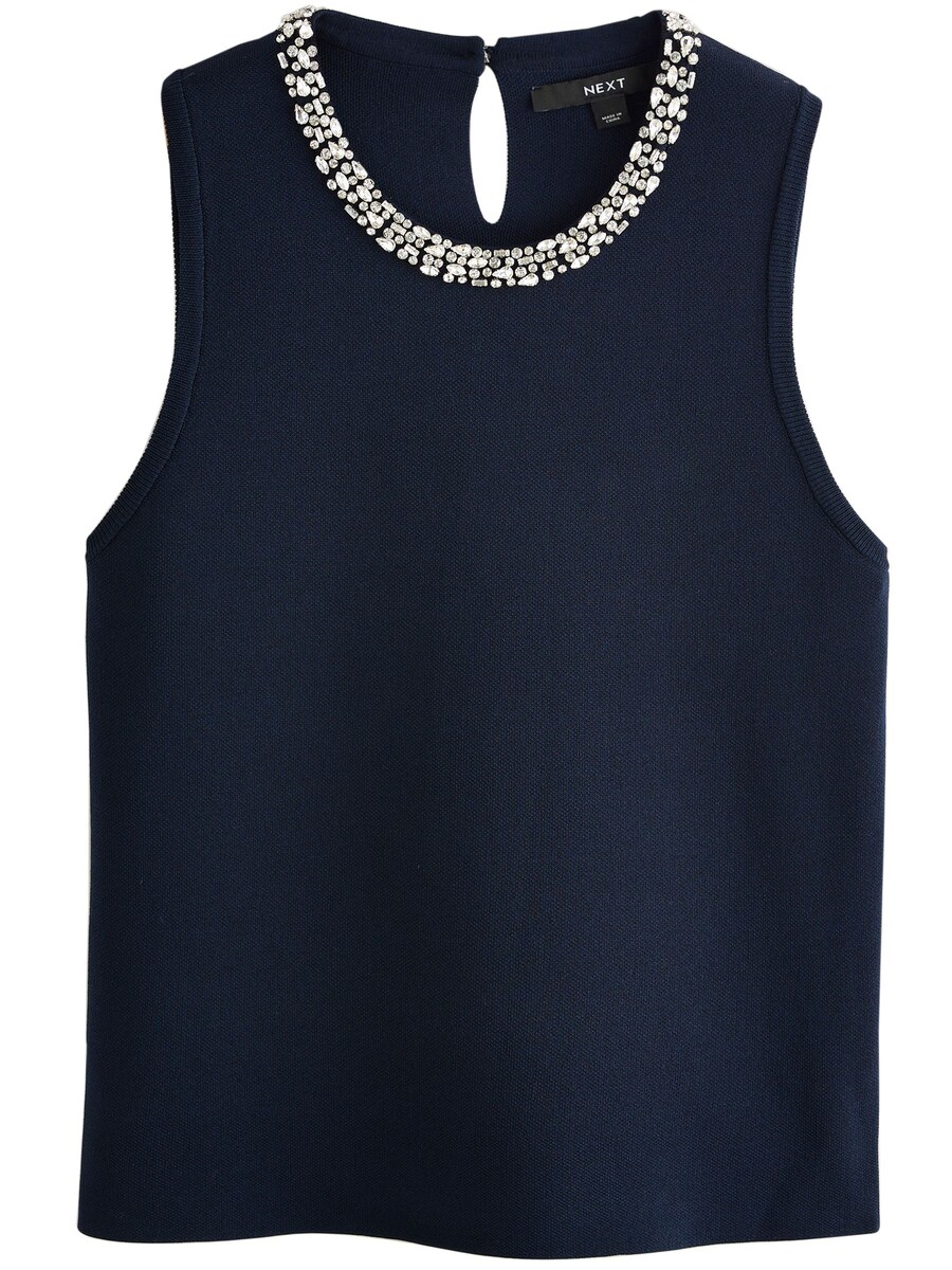 

Вязаный топ Next, темно-синий