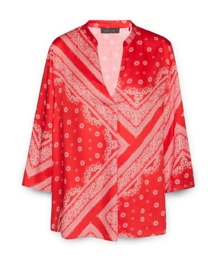 

Блузка с принтом в виде шарфа Elena Mirã², красный