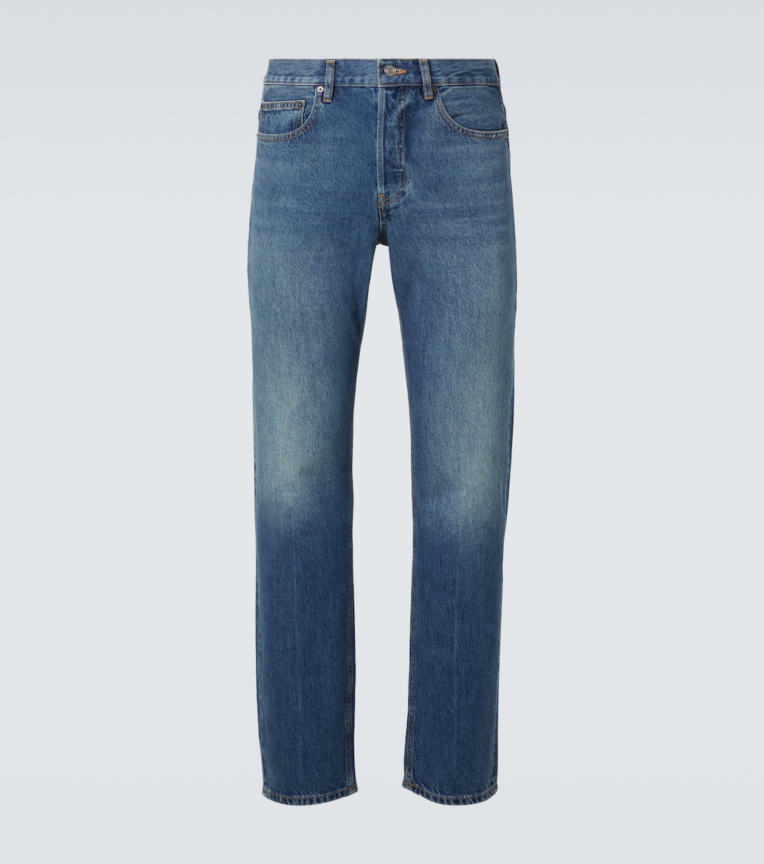 

Прямые джинсы Straight средней посадки Frame, Dreamy Blue