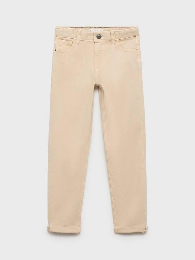 

Детские джинсы прямого кроя из перуанского хлопка Mango, Light Beige