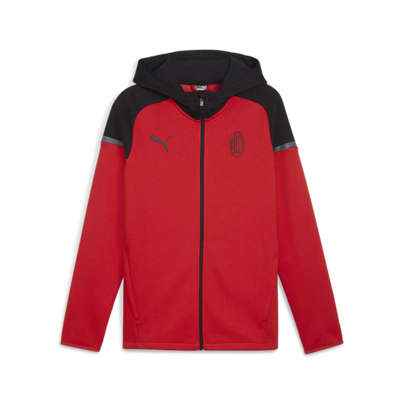 

AC Milan Football Casual Мужская куртка с капюшоном PUMA For All Time Красный Черный