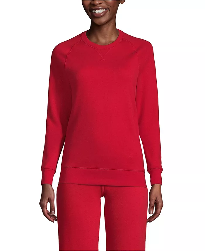 

Мужская толстовка с круглым вырезом для взрослых Lands' End, красный