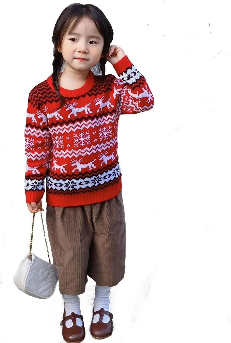 

Свитер рождественский с оленями CQWL