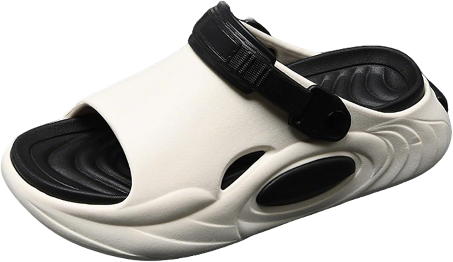 

Тапочки для мужчин и женщин, быстросохнущие, противоскользящие, для пляжа, бассейна, дома, для отдыха на природе, легкие, удобные и легко чистящиеся Generic, белый/черный