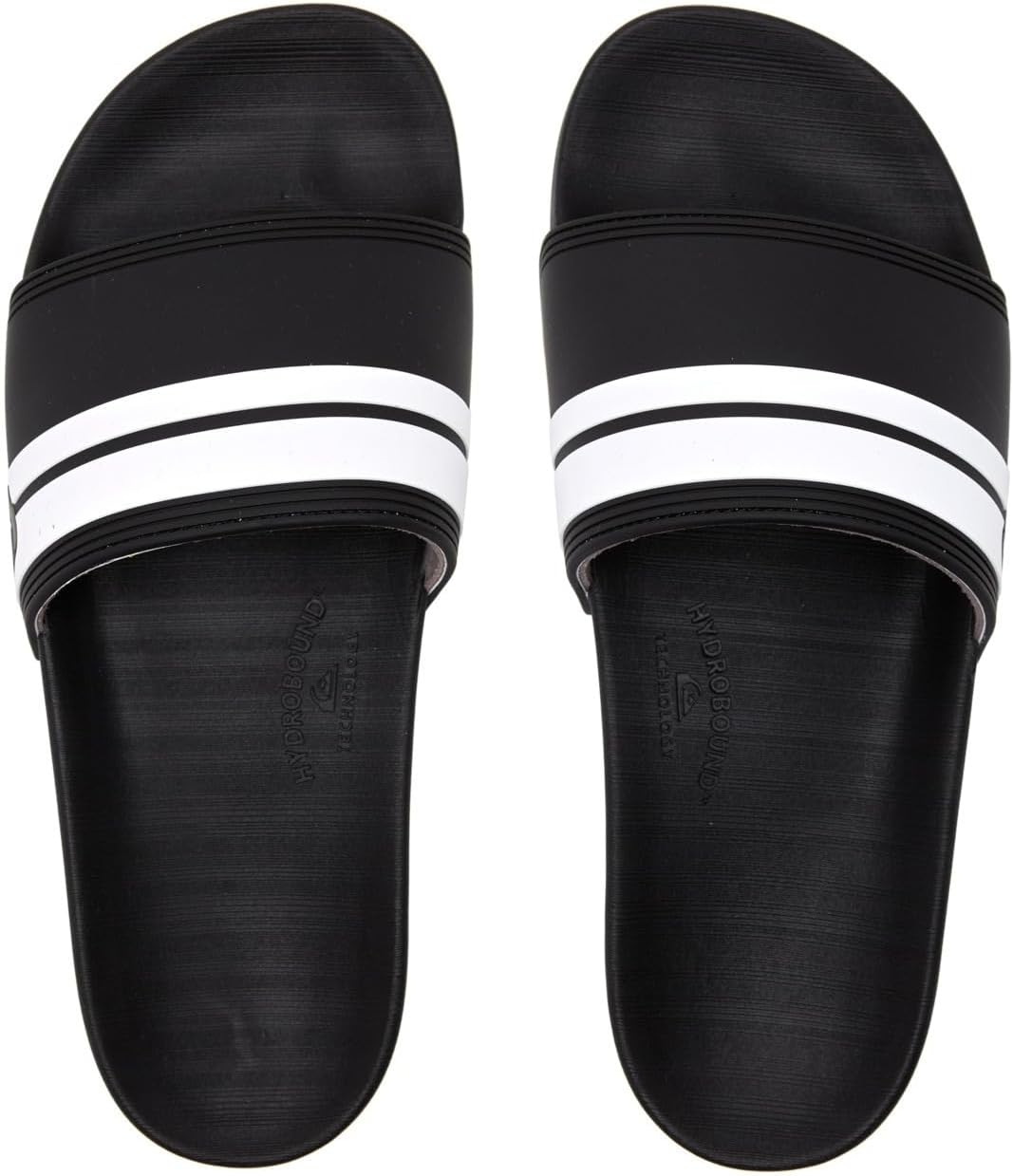 Мужские сандалии Quiksilver Rivi Slide с комфортом Hydrobound, черный/серый — фото 4