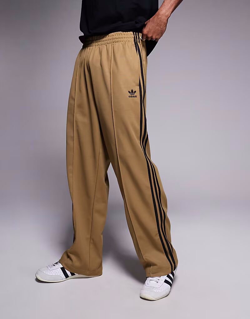 Спортивные брюки Adidas Originals Firebird бежевого цвета — фото 2