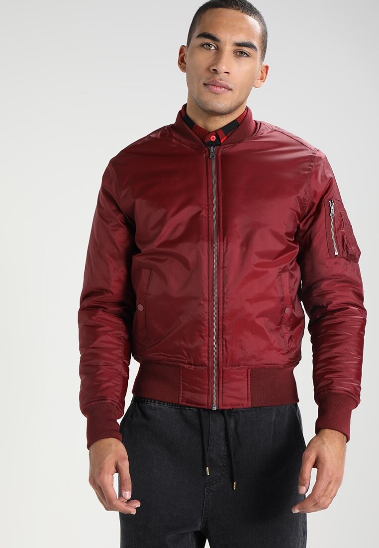 

Бомбер Urban Classics BASIC JACKET, цвет Burgundy, Коричневый, Бомбер Urban Classics BASIC JACKET, цвет Burgundy