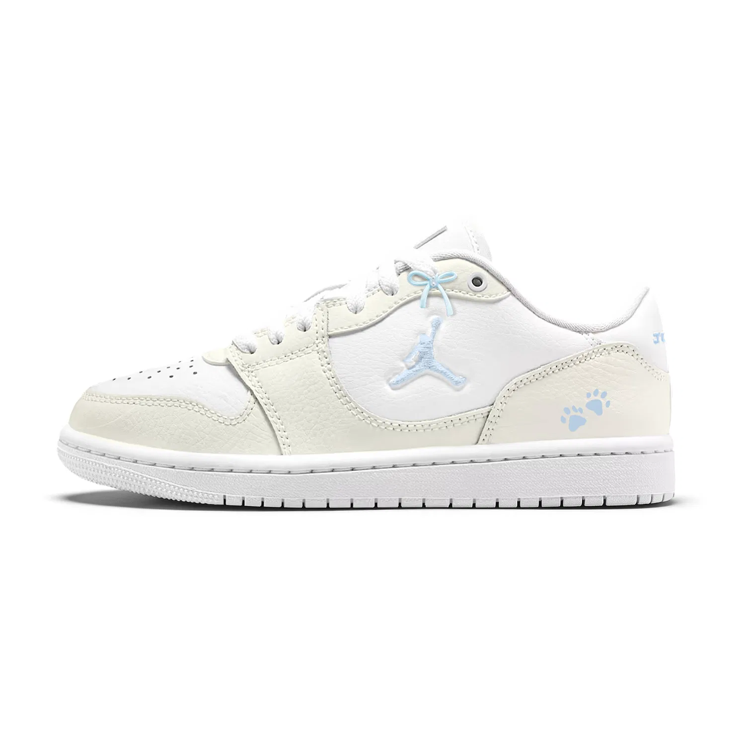 Кроссовки для скейтбординга COURT CONNECT Maris Sal Milk Cake Leather, низкие, детские, износостойкие, нескользящие Jordan, Ecru — фото 3