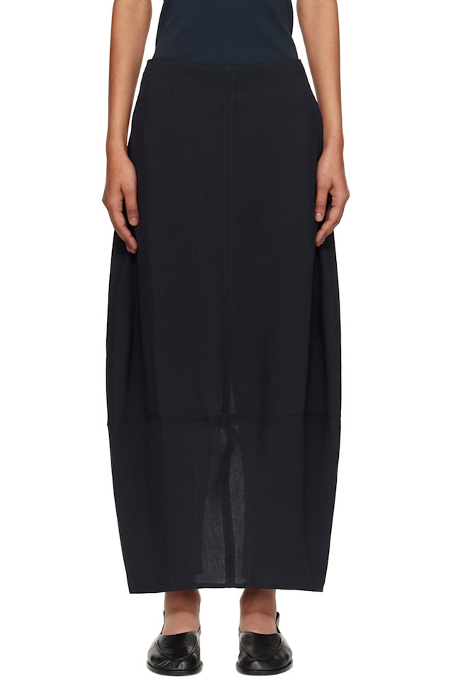 

Studio Nicholson Темно-Синяя юбка миди Beni