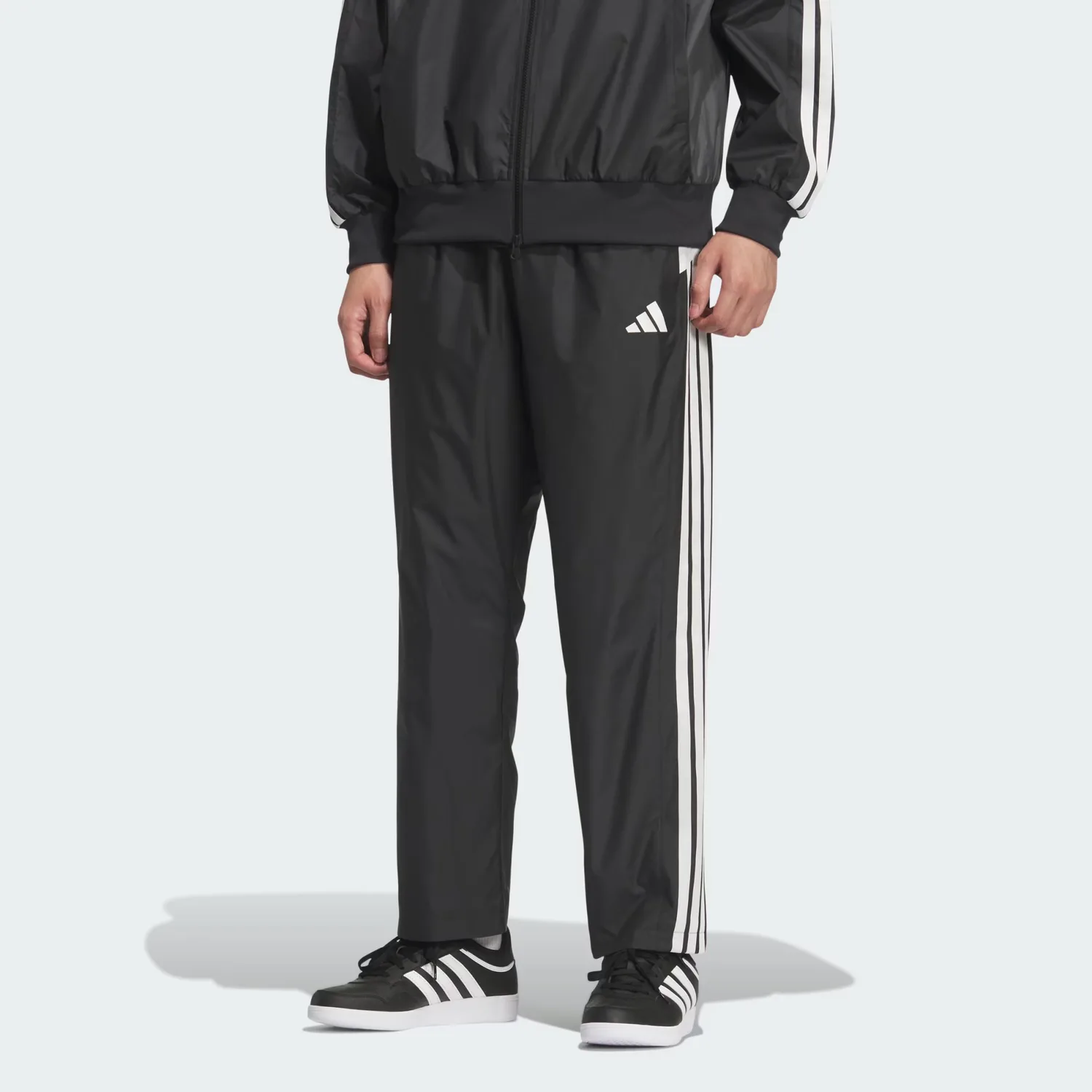 Брюки Essential Casual Adidas, черный/серый six/core белый — фото 4