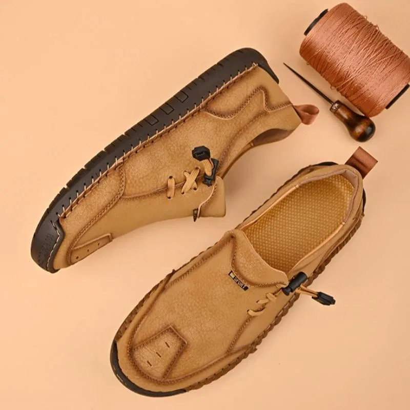 Мокасины мужские кожаные, Loafers, коричневый Hhhchpm — фото 2