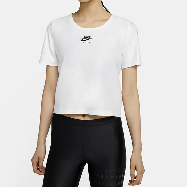 Футболка air dri fit быстросохнущие повседневные спортивные беговые с коротким рукавом Nike, белый — фото 4