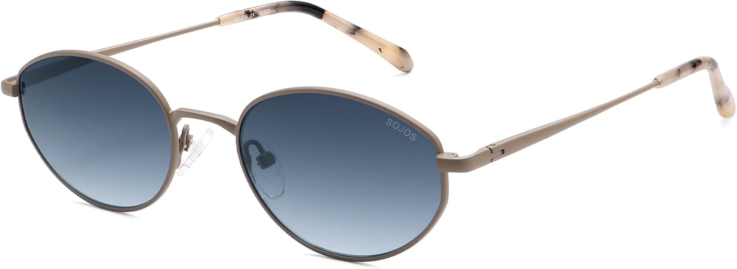 

Солнцезащитные очки SOJOS овальной формы для женщин и мужчин с поляризованными линзами, металлическая оправа, ретро-классический стиль, защита от УФ-излучения, Grey/Grey