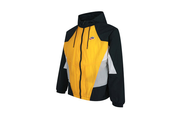Куртка Nike Sportswear Heritage Windrunner hooded Woven Jacket Yellow, желтый — фото 3