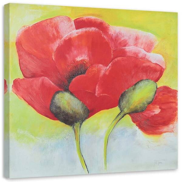 

Фреска Feeby Rote Mohnblumen Natur Pflanzen, красный