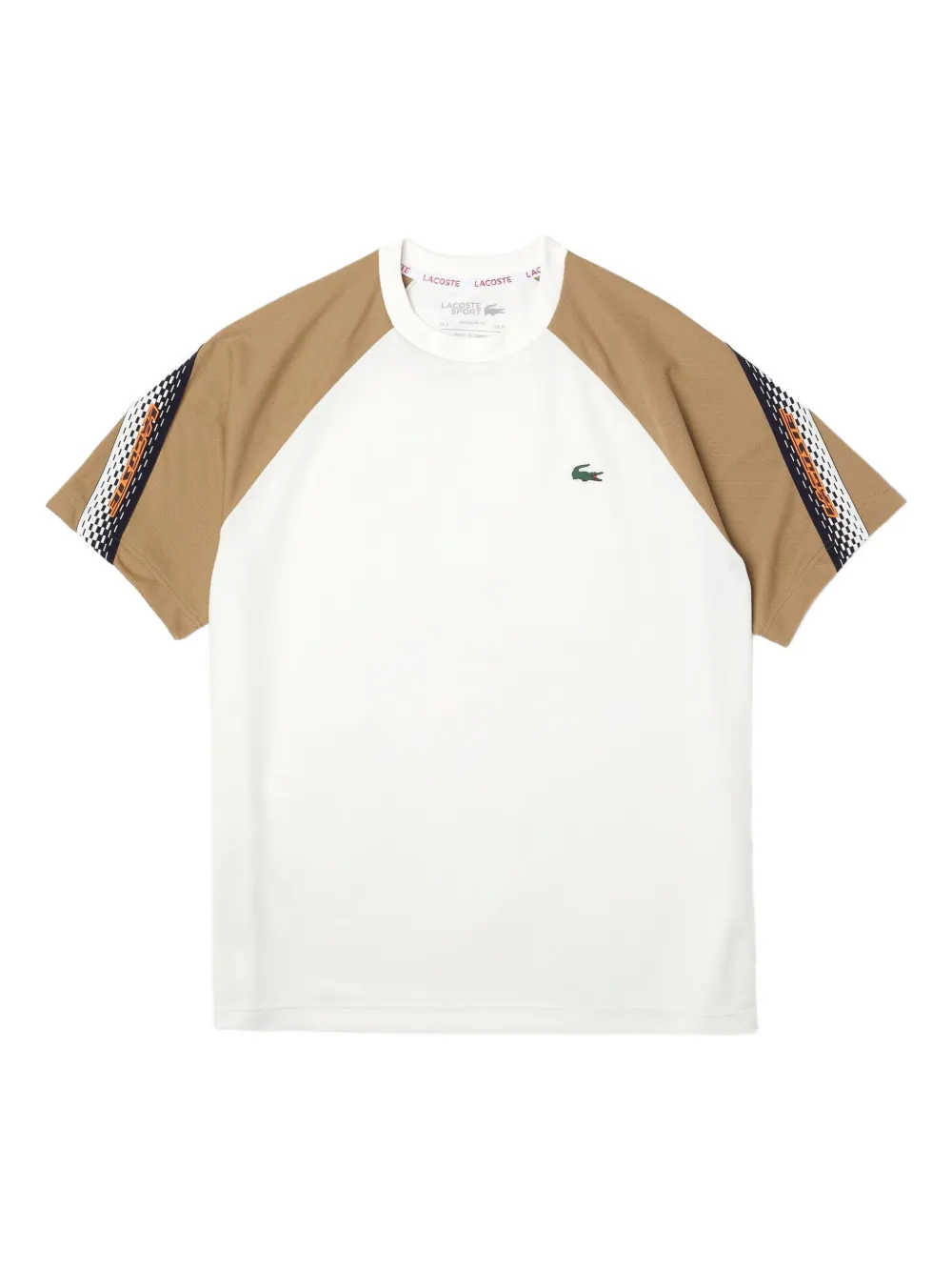 

Футболка в стиле колор-блок Lacoste, белый