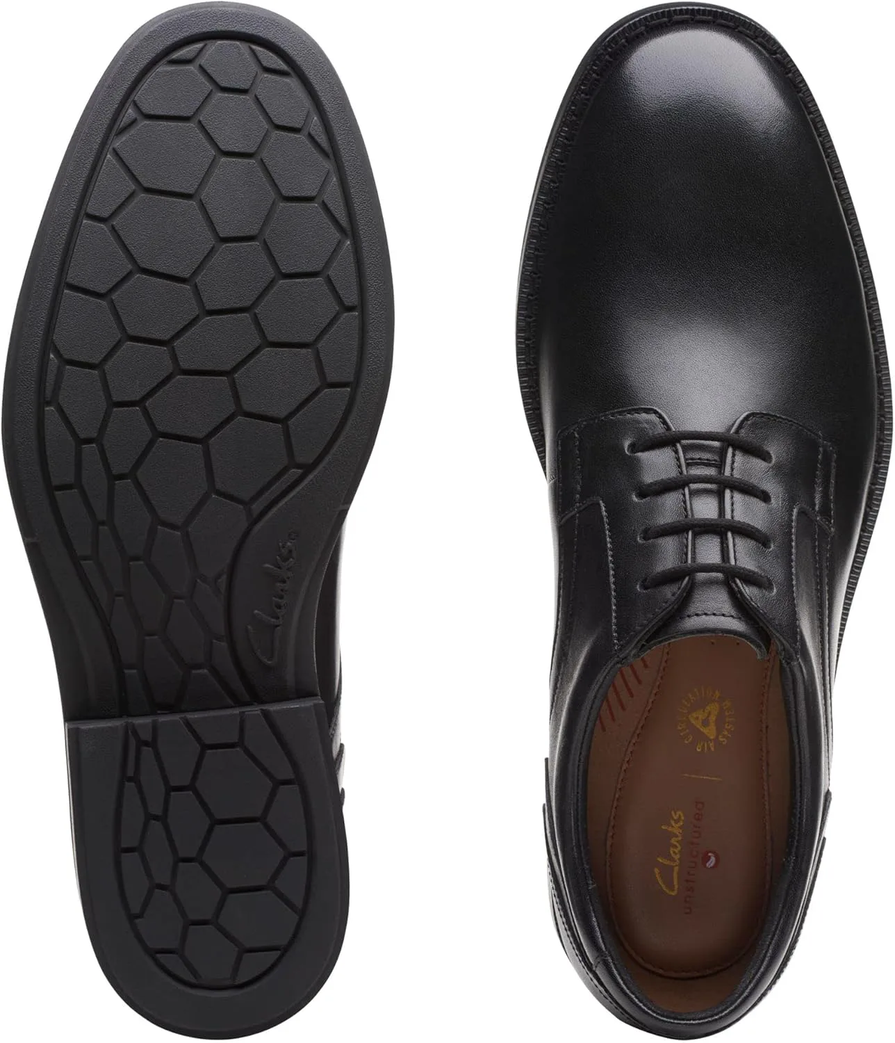 Мужские туфли Clarks Un Hugh Lace Oxford, черный — фото 3