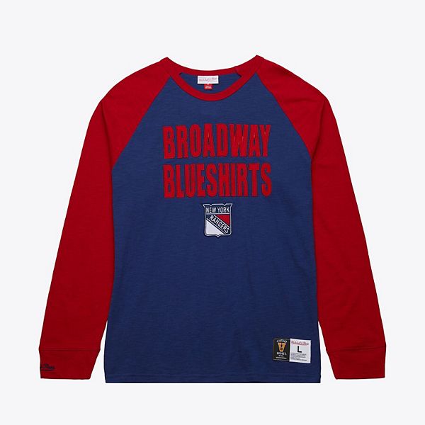 

Мужская сине-красная футболка New York Rangers Legendary Slub Raglan с длинным рукавом Mitchell & Ness