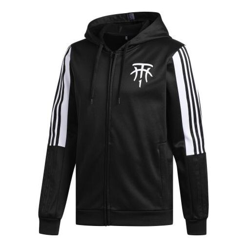 

Куртка adidas TMAC HOODIE Fleece Lined Basketball Hooded Jacket Black, черный