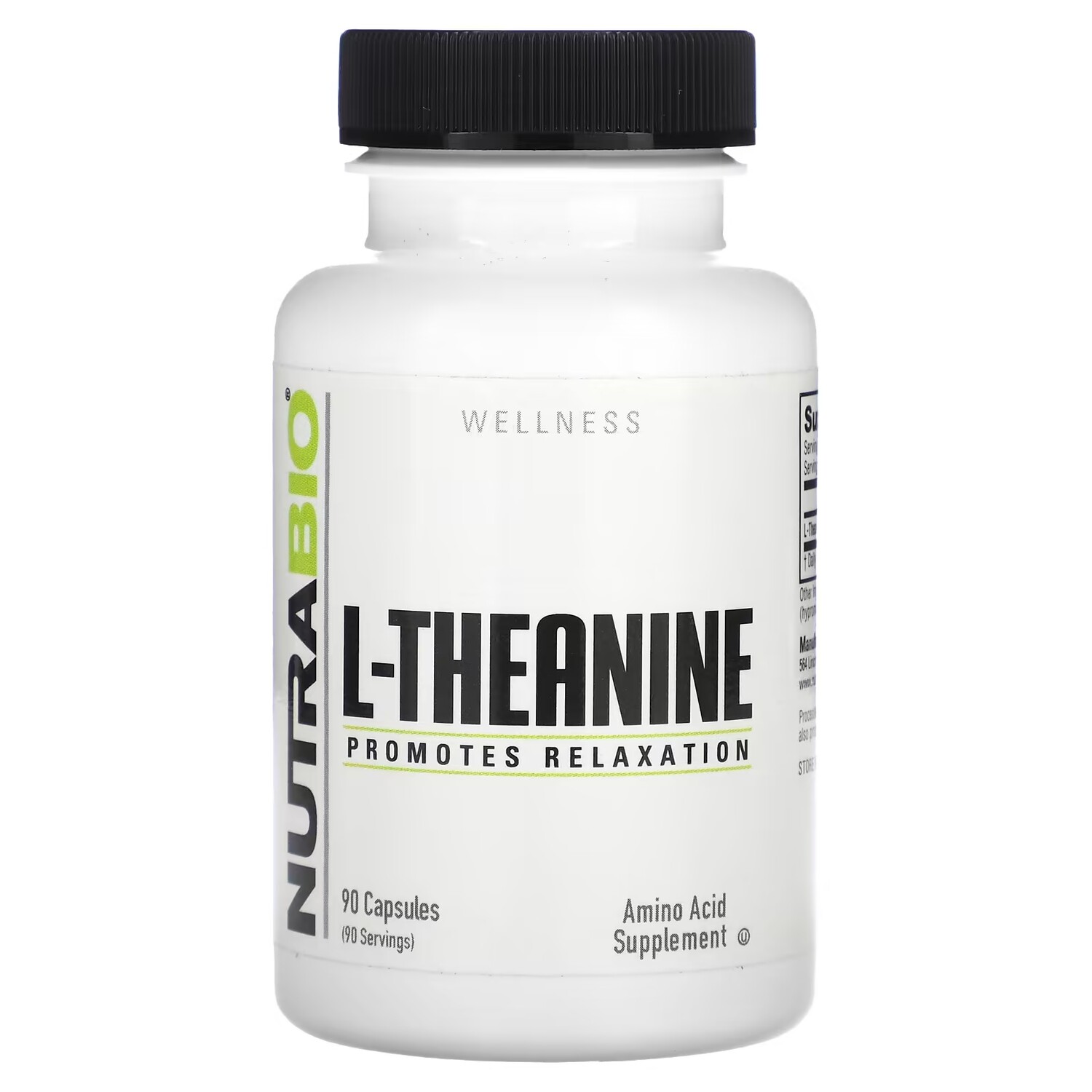 

L-теанин Nutrabio Labs, 200 мг, 90 капсул