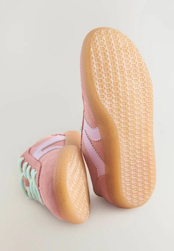 Кроссовки на шнуровке стандартного кроя для повседневной носки Next, Peach Pink — фото 3