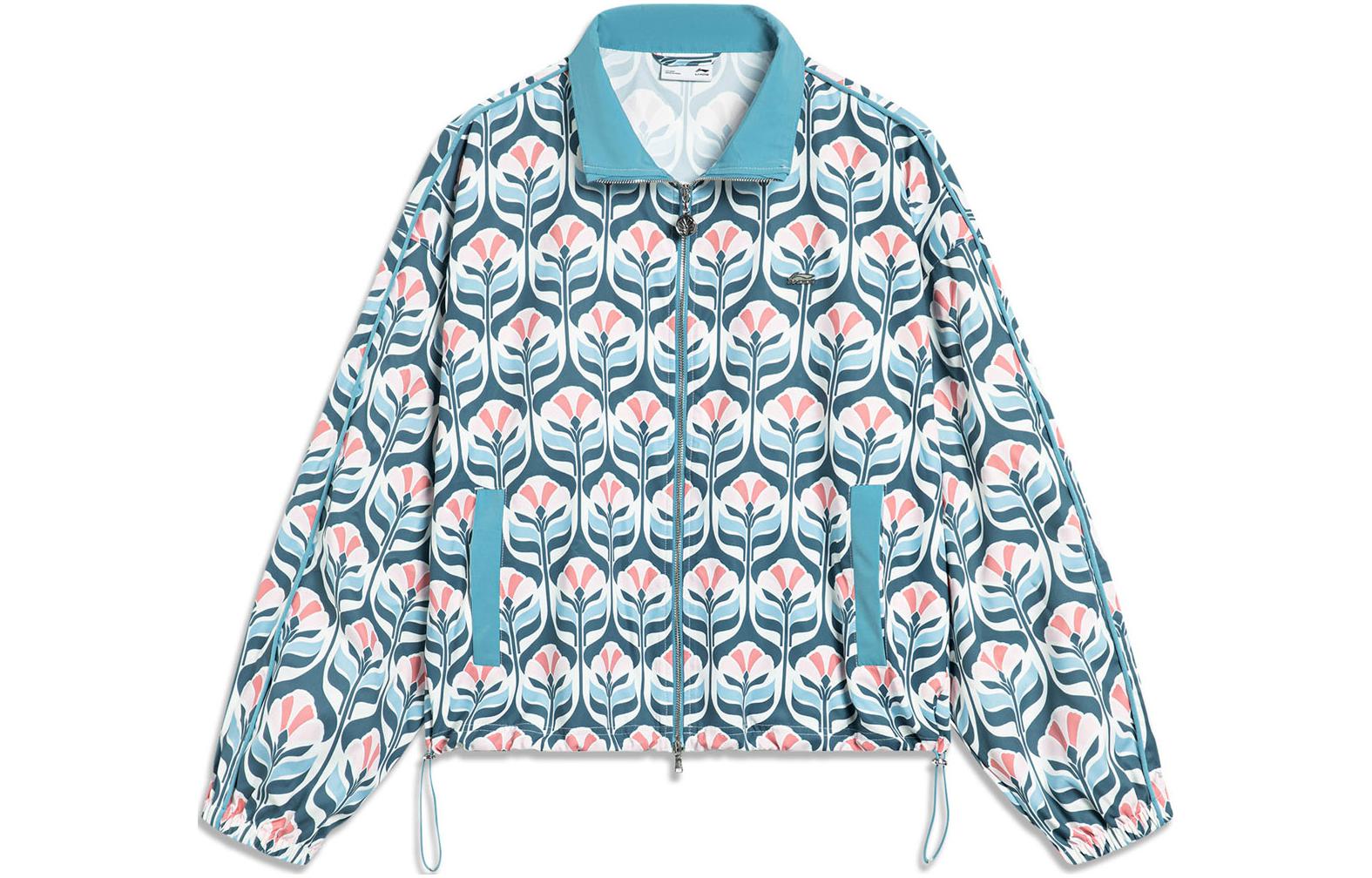 

LINING Спортивная куртка с принтом, Blue Pink All over Print