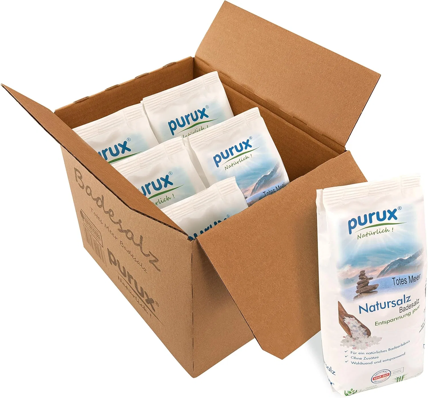 Натуральная соль Мертвого моря для ванн purux Purux