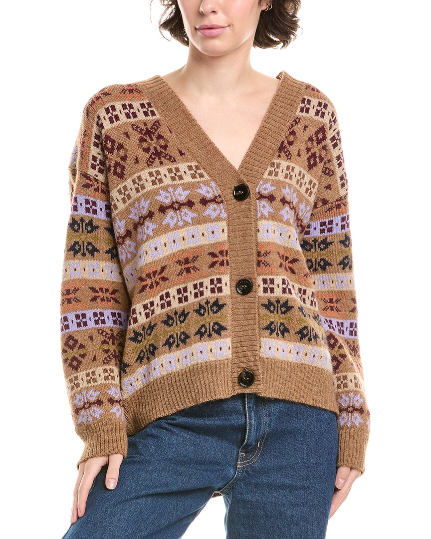 

Weekend Max Mara Eccelso Кардиган из альпаки и шерсти, коричневый