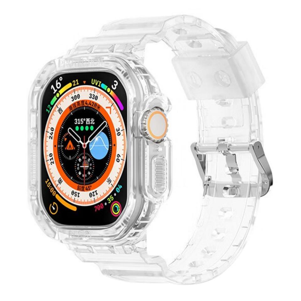 

Zhongwo Часы Strap Apple Compatibility Silicone Material, Transparent White