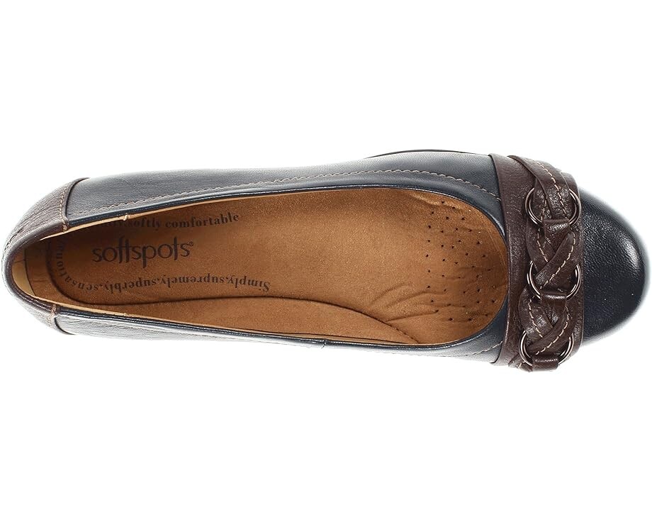 Туфли на плоской подошве Comfortiva Posie - Soft Spots, цвет Navy/Chocolate Velvet Sheep Nappa — фото 2