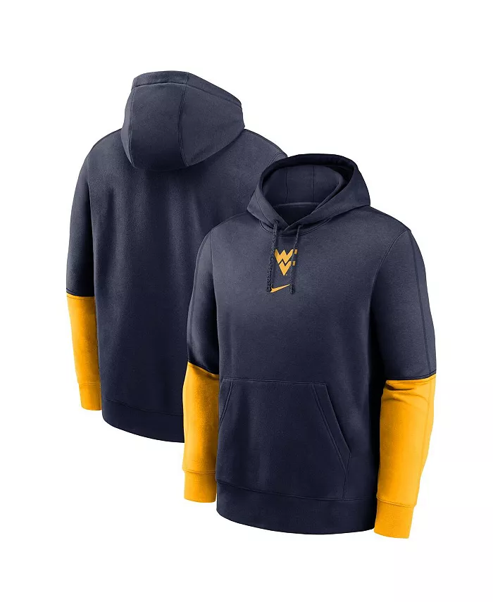

Мужская толстовка с капюшоном West Virginia Mountaineers 2024 Sideline Club в цвете Navy/Gold Nike